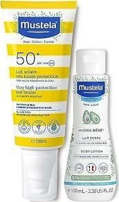Mustela Very High Protection Sun Lotion Sprey SPF50+ 200 ml + Mustela Hydra Bebe 100 ml