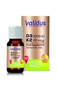 Validus Vitamin D3 + Vitamin K2 Drops 20 ml