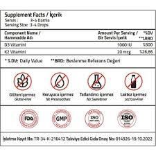 Validus Vitamin D3 + Vitamin K2 Drops 20 ml
