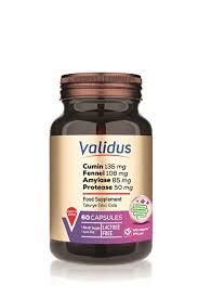 Validus Digestive Comfort Cumin + Fennel + Amylase 60 Kapsül