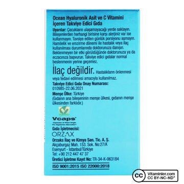 Ocean Hyaluronik Asit 150 Mg 30 Kapsül