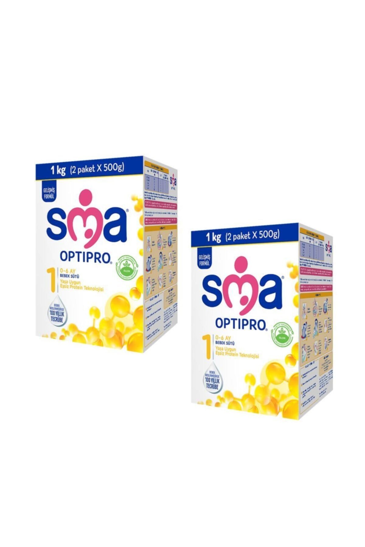 SMA 1 Optipro Probiyotik 0 - 6 Ay Bebek Sütü 1000 gr 2 Kutu