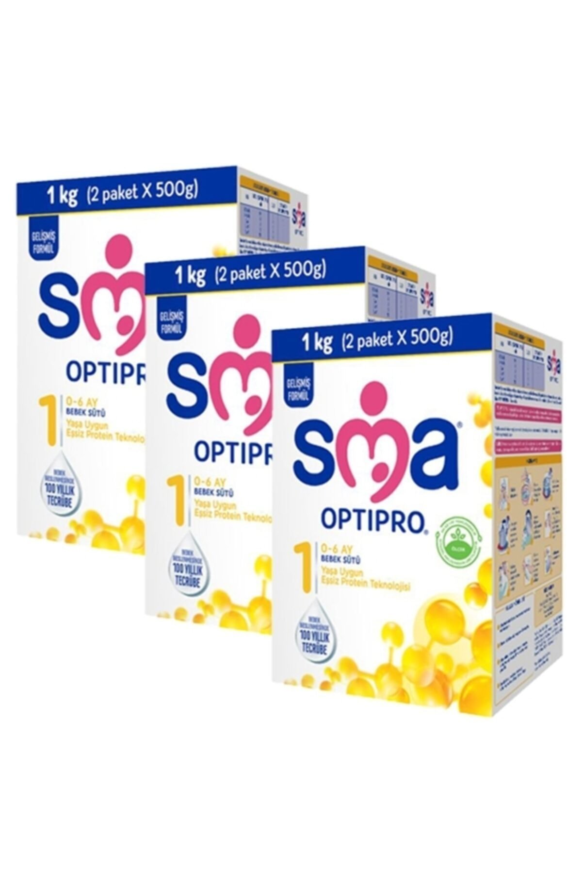 SMA 1 Optipro Probiyotik 0 - 6 Ay Bebek Sütü 1000 gr 3 Kutu