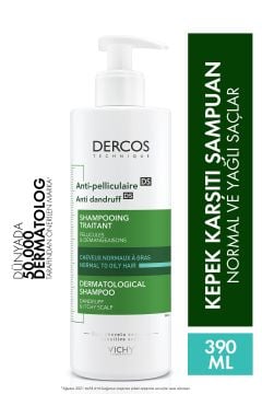 Vichy Dercos Anti-Dandruff Şampuan Kepek Karşıtı Normal ve Yağlı Saçlar İçin 390 ml