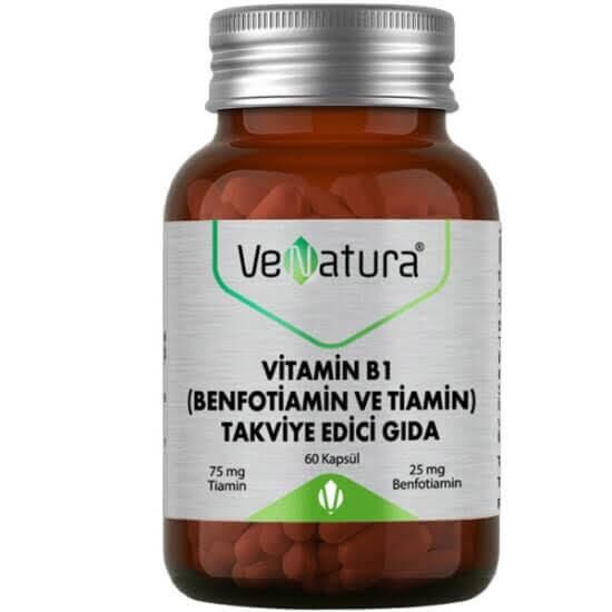 Venatura Vitamin B1 Benfotiamin ve Tiamin 60 Kapsül
