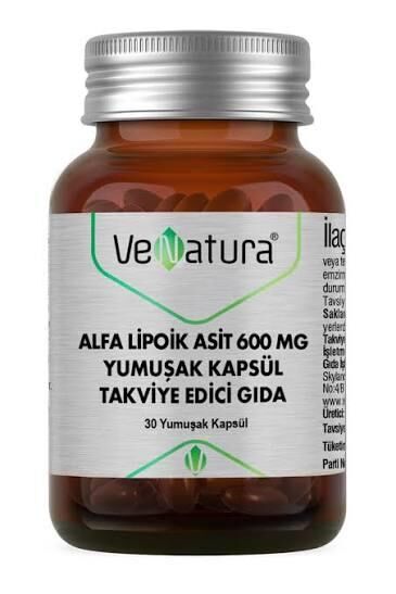 Venatura Alfa Lipoik Asit 600 mg 30 Kapsül