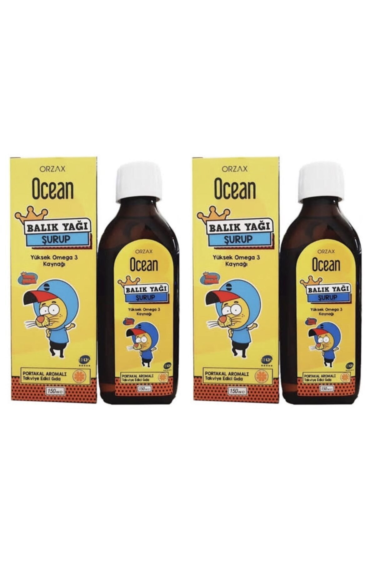 Ocean Omega 3 Portakallı Balık Yağı Şurubu Kral Şakir 150 ml İkincisi %50 İndirimli