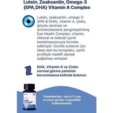 Anocin Lutein & Zeaksantin & Omega 3 & Vitamin A Complex 30 Kapsül