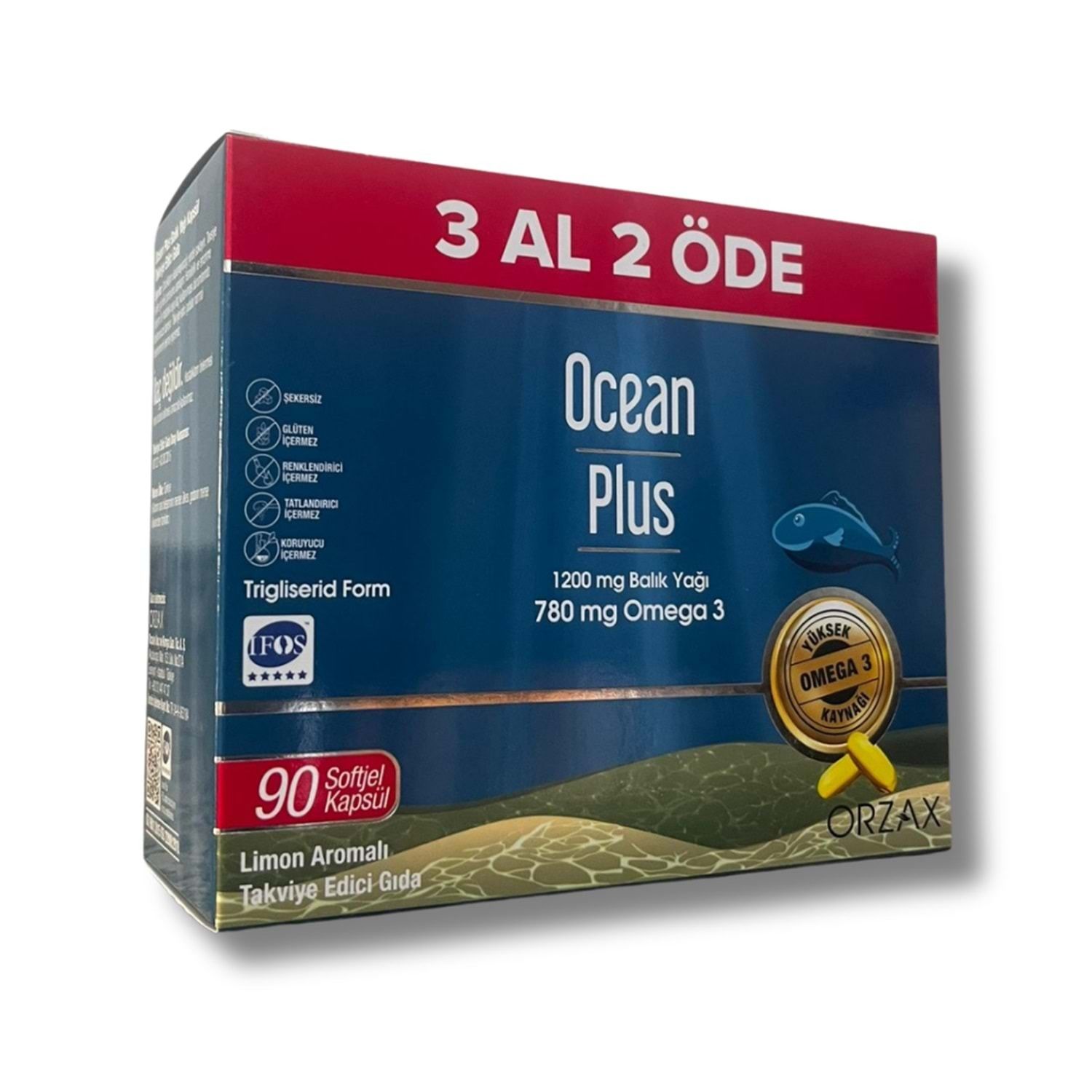 Ocean Plus Omega 1200 mg 90 Kapsül - 3 Al 2 Öde