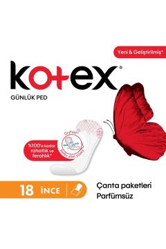 Kotex Günlük Ped Parfümsüz 18'li