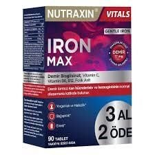 Nutraxin Iron Max 90 Tablet - 3 Al 2 Öde