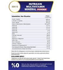 Nutraxin Multivitamin Mineral Powder 300 gr