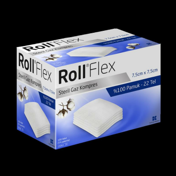 Roll Flex Gaz Kompres 7,5cm x 7,5cm 100'lü
