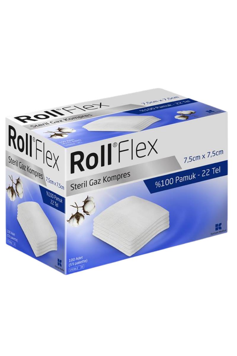 Roll Flex Gaz Kompres 7,5cm x 7,5cm 100'lü