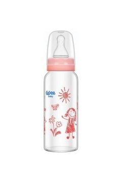 Wee Baby Isıya Dayanıklı Cam Biberon 180 ml - Pembe 771
