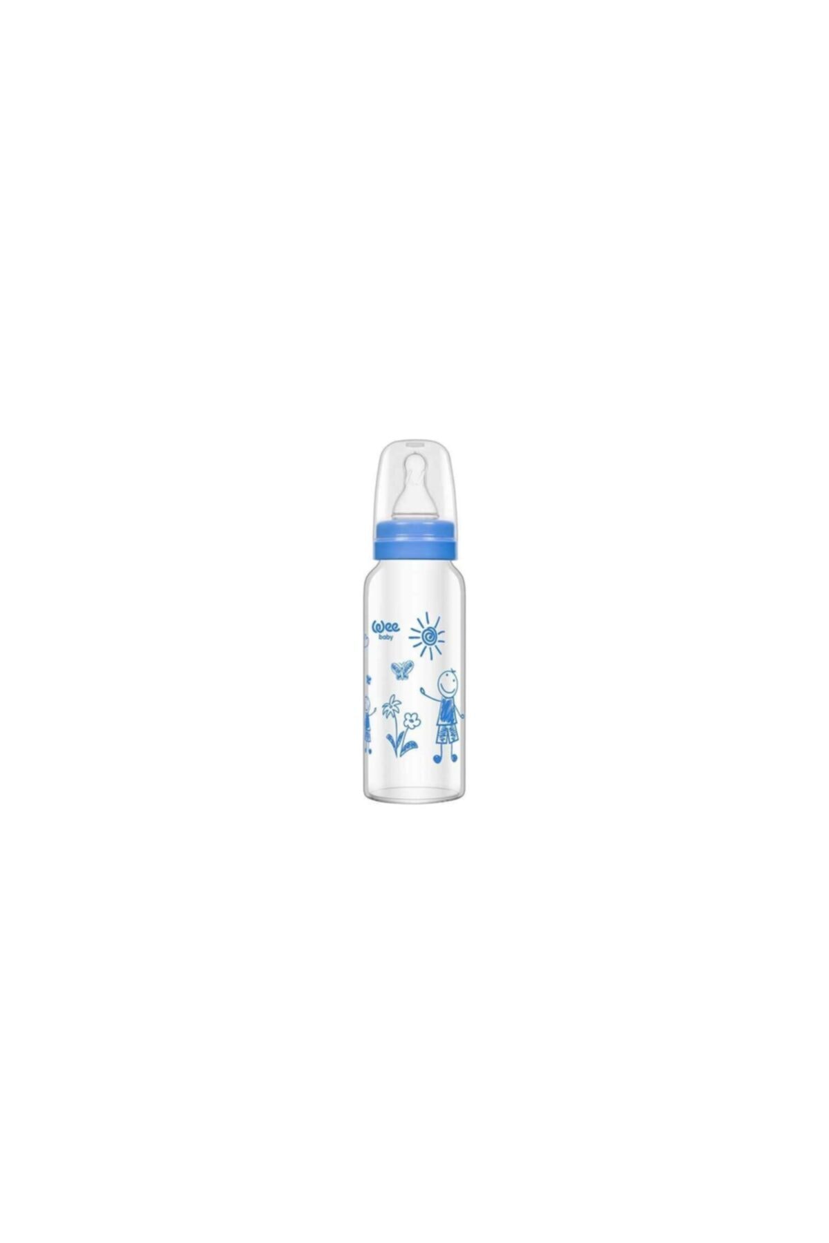 Wee Baby Isıya Dayanıklı Cam Biberon 180 ml - Mavi 771