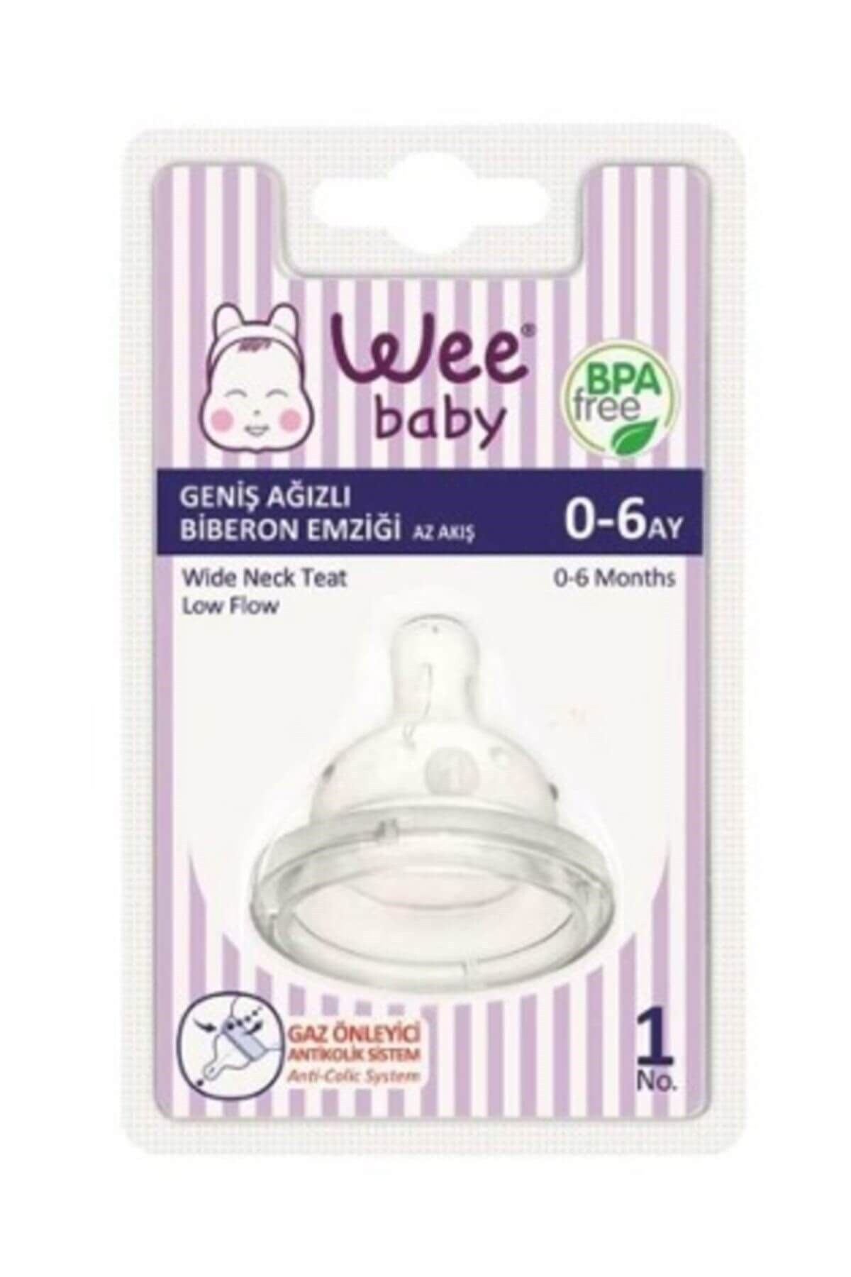 Wee Baby Silikon Geniş Ağızlı Biberon Emziği Az Akış No:1 828