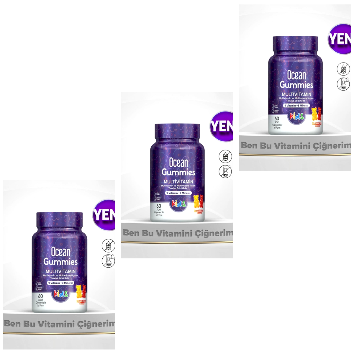 Ocean Smart Gummies Multivitamin 60'lı 3 Kutu