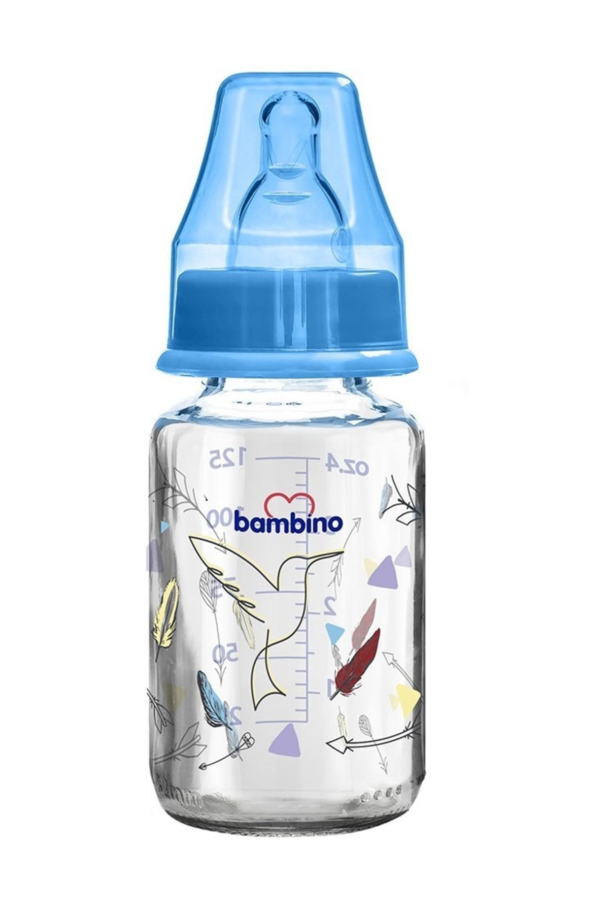 Bambino Ortodontik Cam Desenli Biberon 125 ml  B011