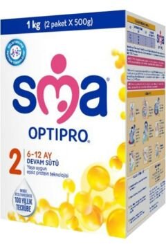 SMA 2 Optipro Probiyotik 6-12 Ay Bebek Sütü 1000 gr 6 Kutu