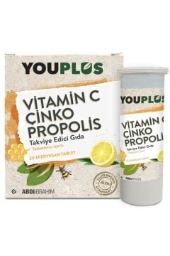 Youplus Vitamin C Çinko Propolis 20 Efervesan Tablet