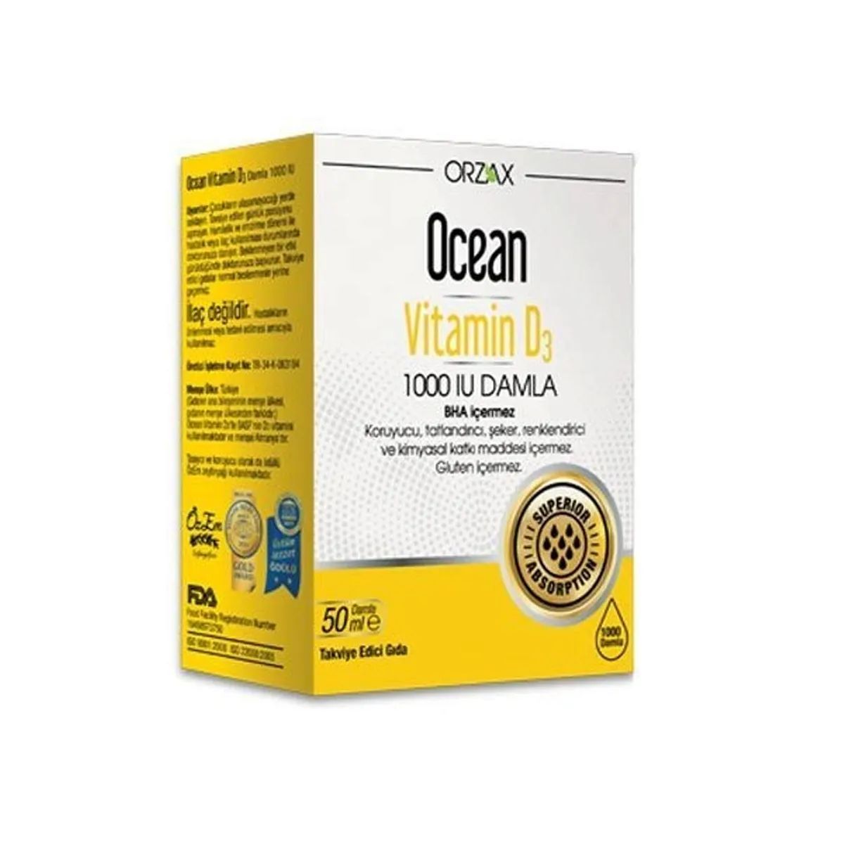 Ocean Vitamin D3 1000 IU Damla 50 ml