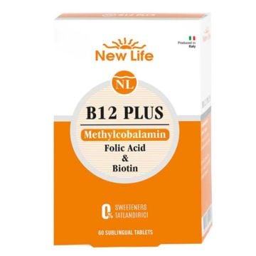 New Life B12 Plus Methylcobalamin 60 Dilaltı Tablet