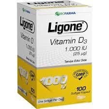 Ligone Vitamin D3 1000 IU Softgel 100 Kapsül