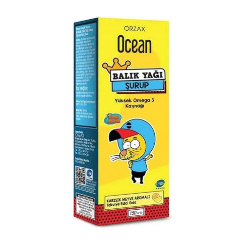 Ocean Omega 3 Karışık Meyveli Balık Yağı Şurubu Kral Şakir 150 ml