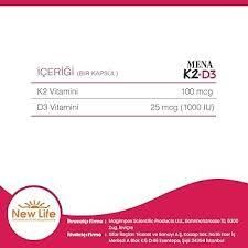 New Life Mena K2+D3 60 Kapsül