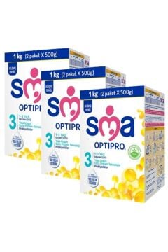 SMA 3 Optipro Probiyotik 1-3 Yaş Devam Sütü 1000 gr 3 Kutu