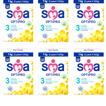 SMA 3 Optipro Probiyotik 1-3 Yaş Devam Sütü 1000 gr 6 Kutu