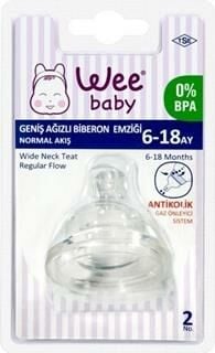 Wee Baby Yuvarlak Uçlu Geniş Ağızlı Biberon Emziği No: 2 853