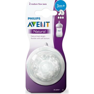 Philips Avent Natural Biberon Emziği 3M+ SCF043/27