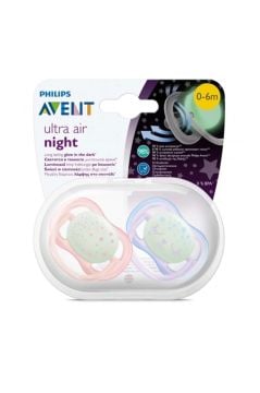 Philips Avent Ultra Air Karanlıkta Parlayan Emzik 0-6M Kız SCF376/12