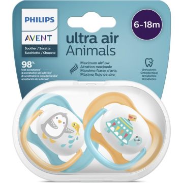 Philips Avent Ultra Air Animals Emzik 6-18 Ay Erkek SCF080/07
