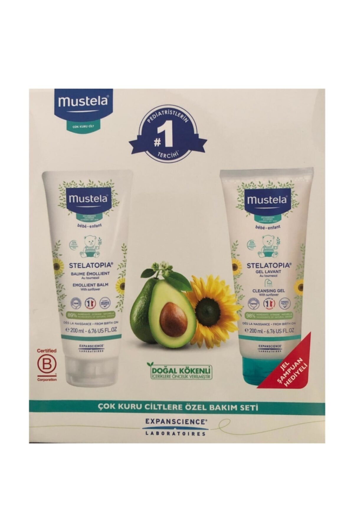 Mustela Stelatopia Emollient Balsam 200 ml + Stelatopia Cleansing Gel 200 ml