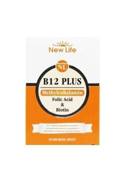 New Life B12 Plus Methylcobalamin 60 Dilaltı Tablet 2 Kutu