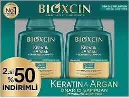 Bioxcin Argan Keratin Şampuan 300 + 300 ml - İkincisi %50 İndirimli