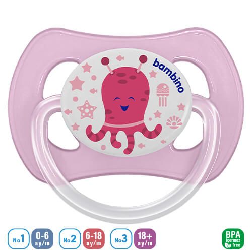Bambino Desenli Kelebek Damaklı Emzik No:1 P2497
