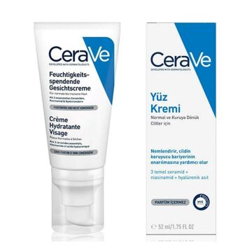 Cerave Yüz Nemlendirici Normal & Kuruya Dönük Ciltler için Krem 52 ml