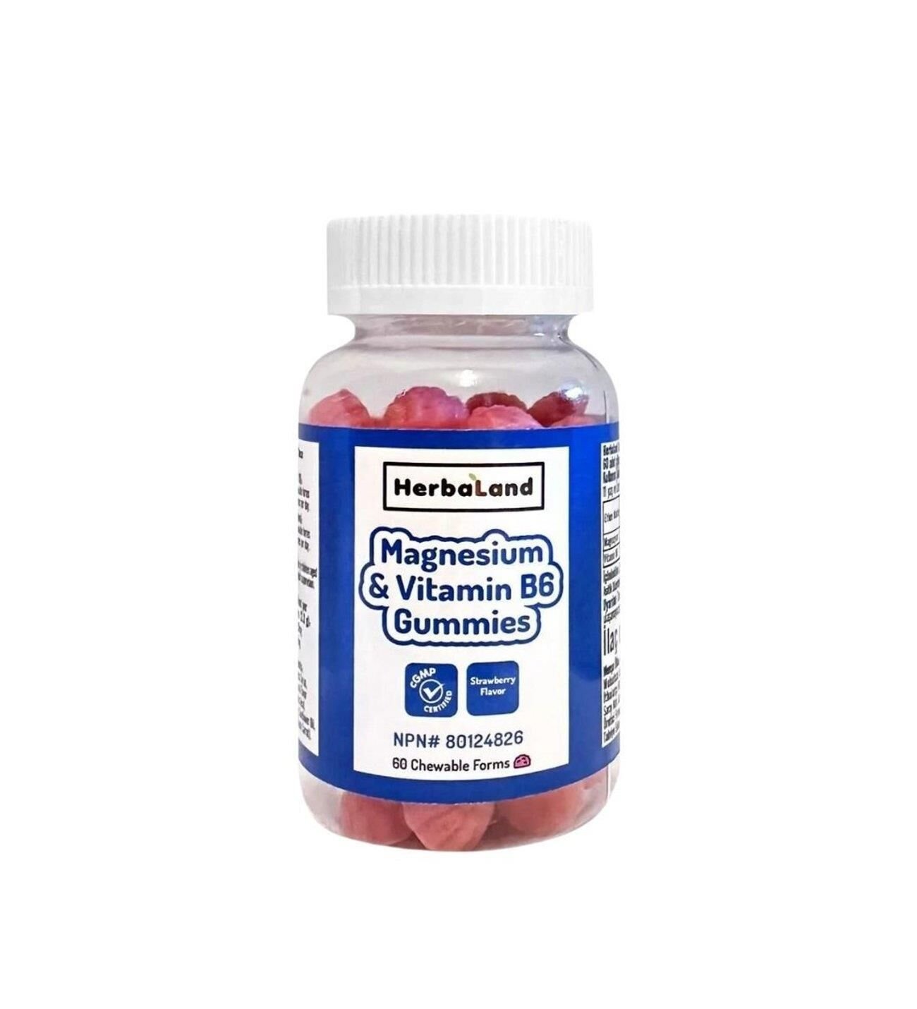 Herbaland Gummies Magnezyum ve Vitamin B6 60 Çiğnenebilir Form