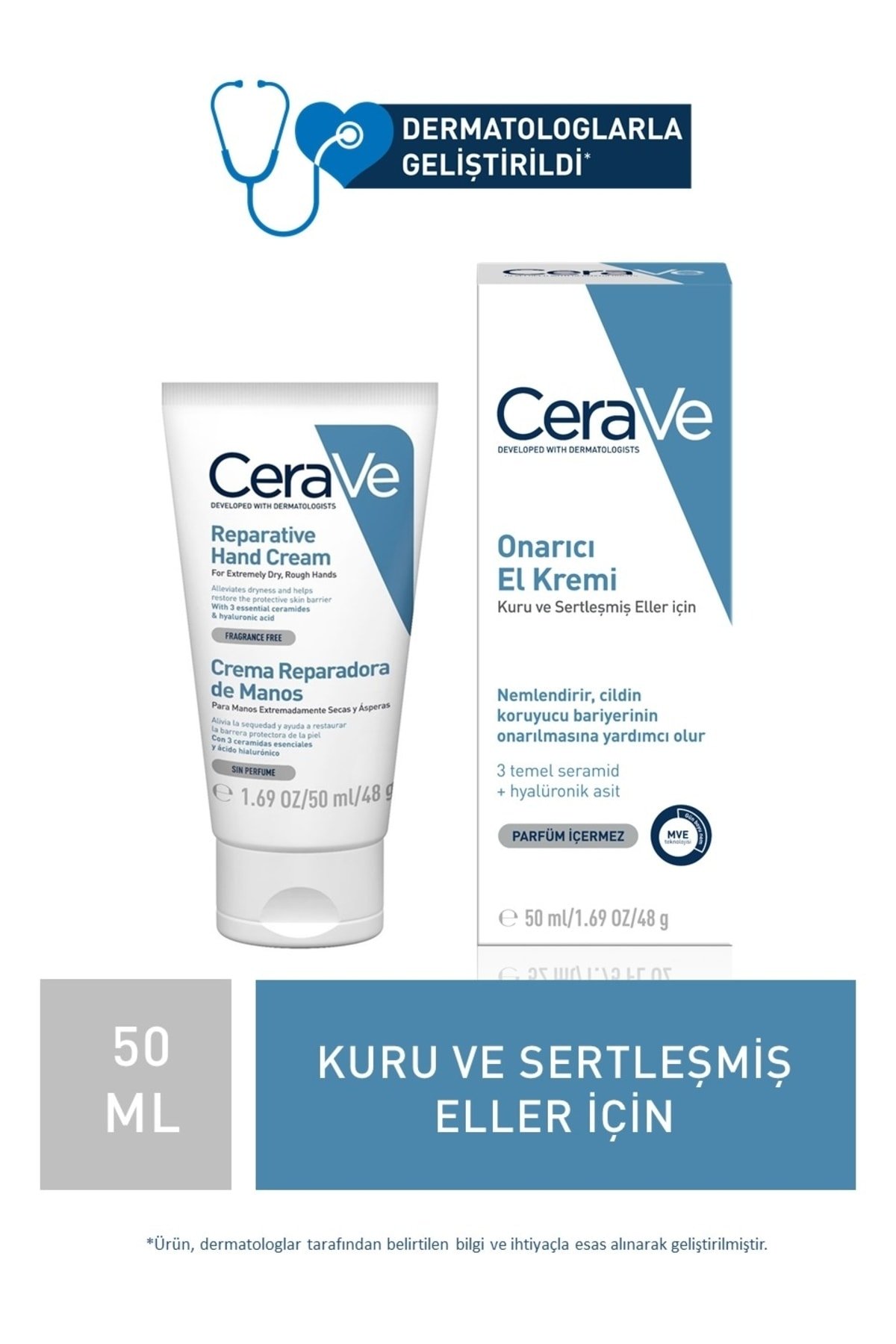 Cerave Reparative Hand Cream Kuru & Sertleşmiş Eller İçin 50 ml