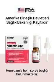 Anocin Methyl Cobalamin B12 Sprey 1000 mcg 2000 Ug 10 ml