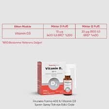 İmuneks Vitamin D3 400 IU Sprey 20 ml
