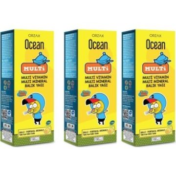 Ocean Multivitamin Multimineral Şurup Kral Şakir 150 ml 3 Kutu