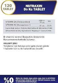 Nutraxin Vitamin D3K2 1000 IU 120 Tablet