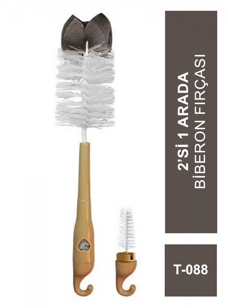 Bambino 2'si 1 Arada Biberon Fırçası T088