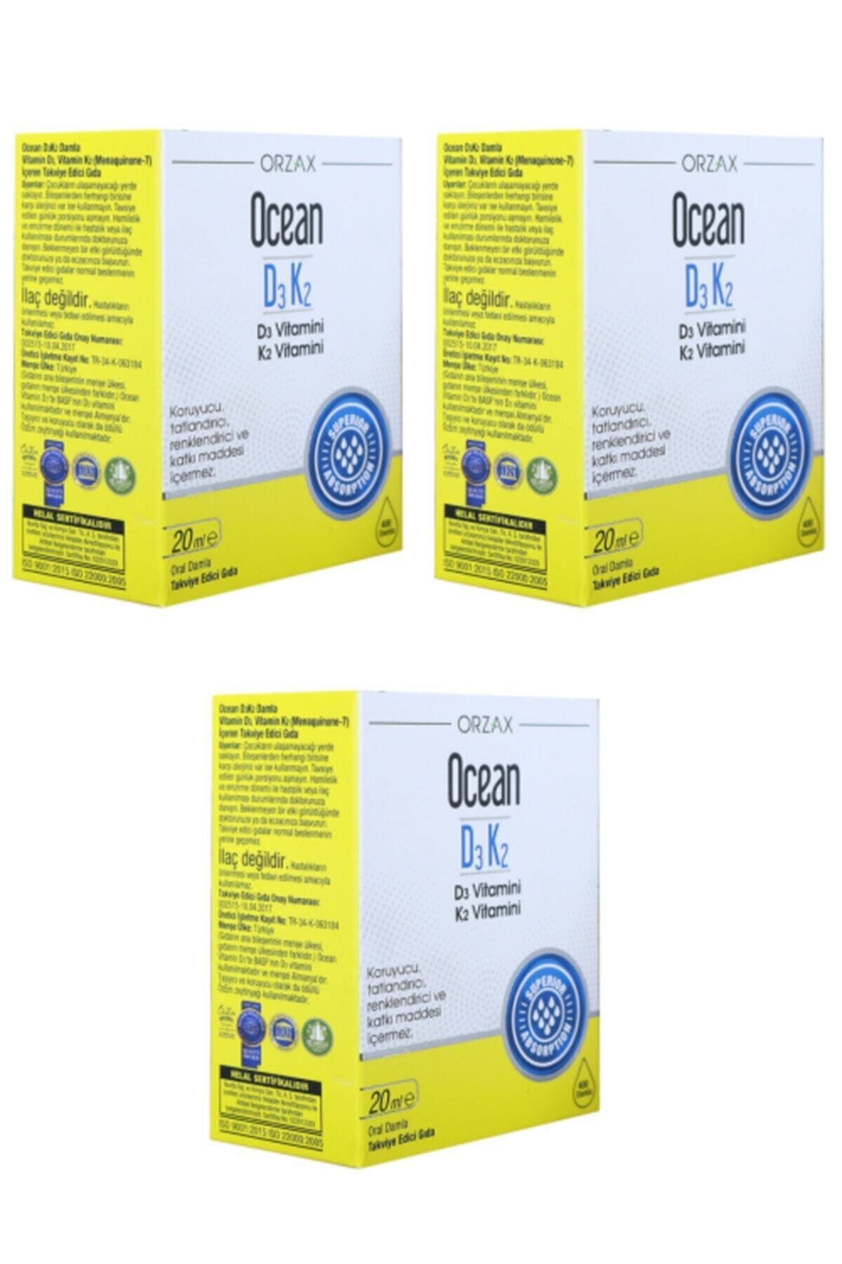 Ocean D3K2 Damla 20 ml 3 Kutu