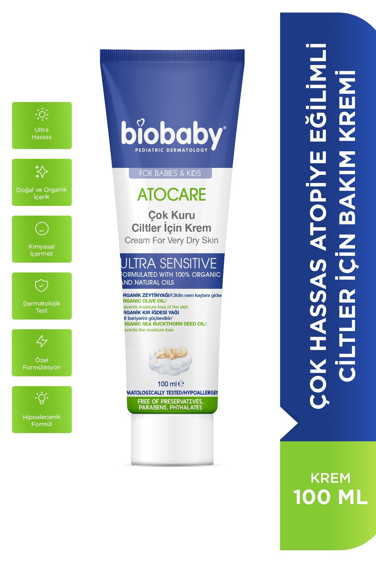Biobaby Kuru ve Atopik Ciltler İçin Krem 100 ml
